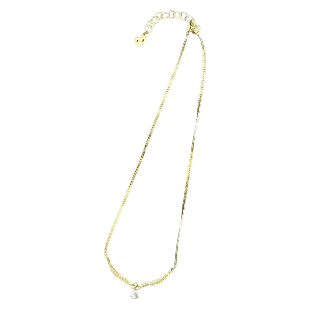 Dior princess crystal gold necklace